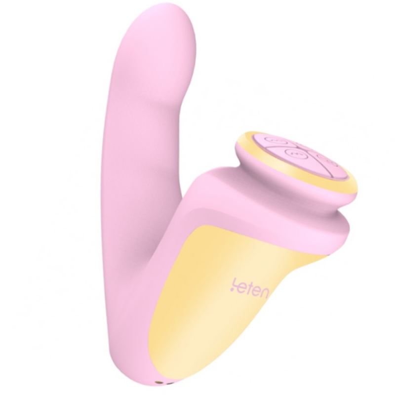 Leten Finger Medical Silicone Isıtılabilir G-Spot Orgazm Vibratör-Pink