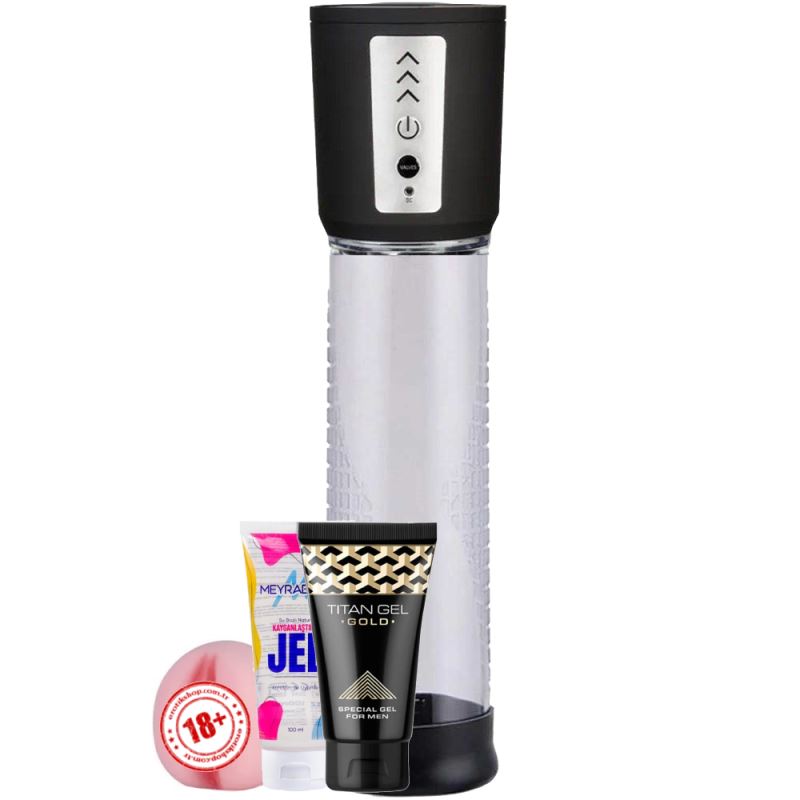 Sexual World Canwin Passion Pump Electric Otomatik Penis Pompası ve Titan Jel