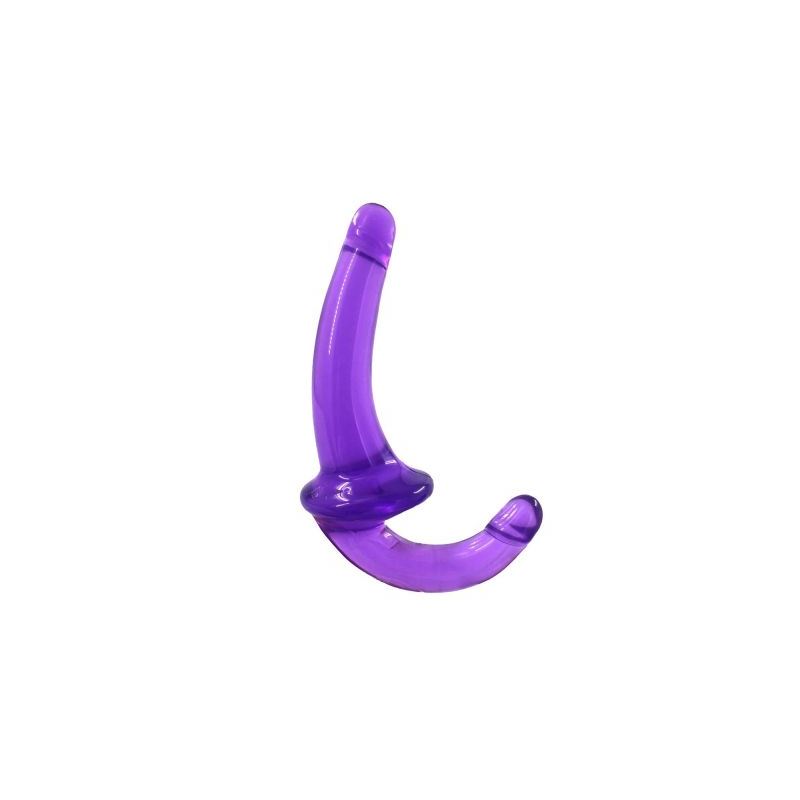 Sexual World Zuvix Medikal Silikon Lezbiyen Strapless Strap-On Dildo-Purple