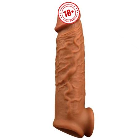 Erox Mega Enlarger Penis Sleeve Testik Destekli Kalın Penis Kılıfı