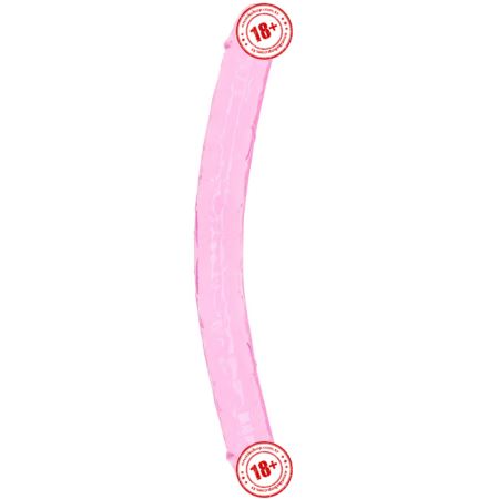 Sexual World Double Ended Jelly Dildo 30 cm Çift Taraflı Jel Penis-Pink