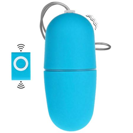 Sexual World Remote Control Egg Vibe 20 Mod Giyilebilir Mini Vibratör-Blue
