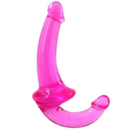 Sexual World Zuvix Medikal Silikon Lezbiyen Strapless Strap-On Dildo-Pink