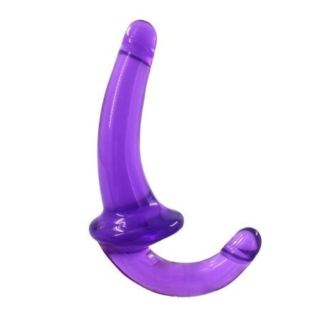 Sexual World Zuvix Medikal Silikon Lezbiyen Strapless Strap-On Dildo-Purple
